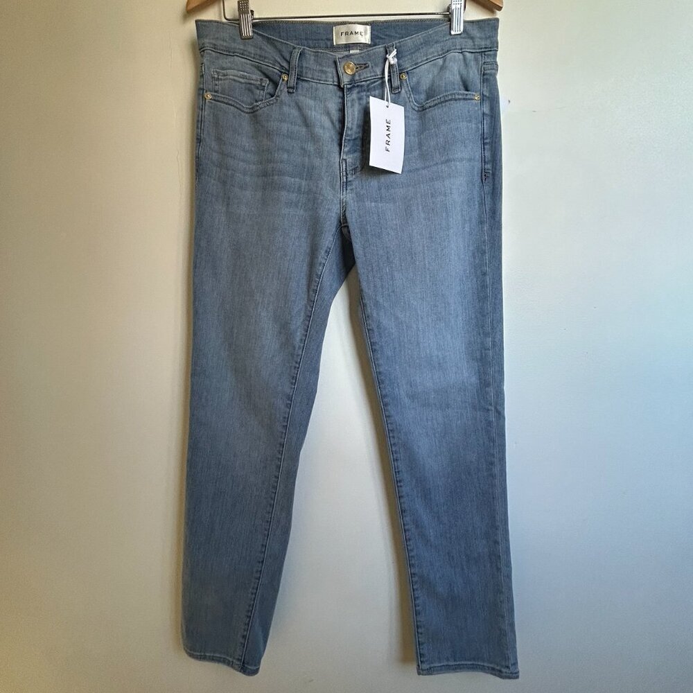 “FRAME Le Garcon Straight Leg Jeans NWT Size 28 Premium Denim $238 Retail
